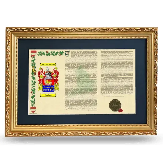 Hochent Deluxe Armorial Landscape Framed - Gold