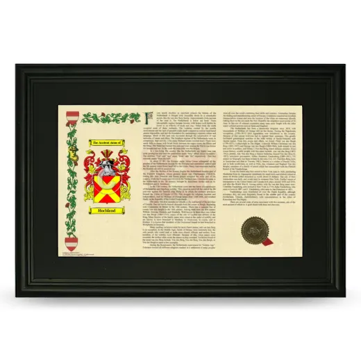 Hochland Deluxe Armorial Landscape Framed- Black