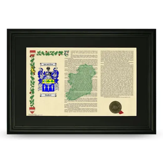 Hockett Deluxe Armorial Landscape Framed- Black