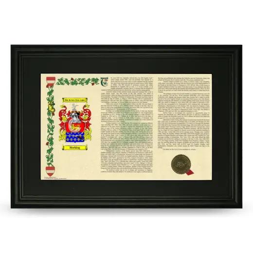 Hocking Deluxe Armorial Landscape Framed- Black