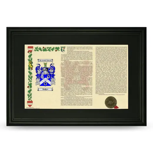 Hodges Deluxe Armorial Landscape Framed- Black