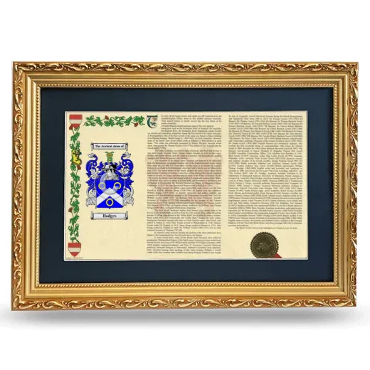 Hodges Deluxe Armorial Landscape Framed - Gold