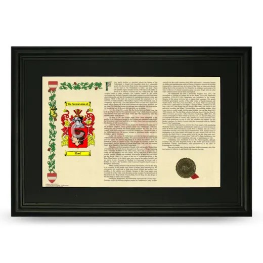 Hoef Deluxe Armorial Landscape Framed- Black