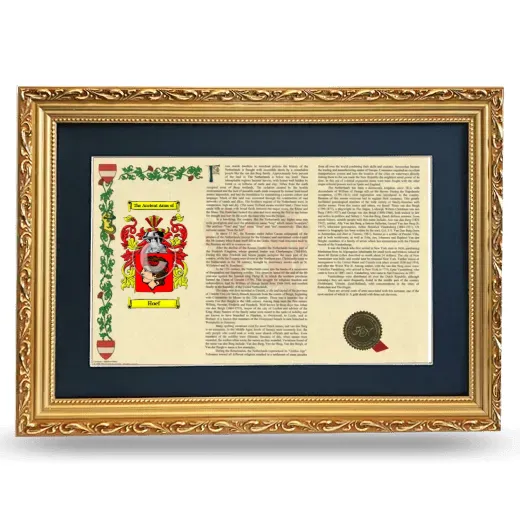 Hoef Deluxe Armorial Landscape Framed - Gold