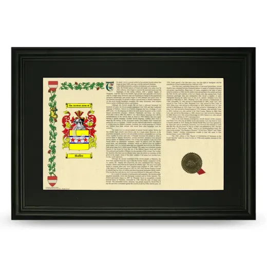 Hoffer Deluxe Armorial Landscape Framed- Black