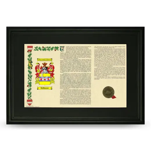 Hoffmeyer Deluxe Armorial Landscape Framed- Black