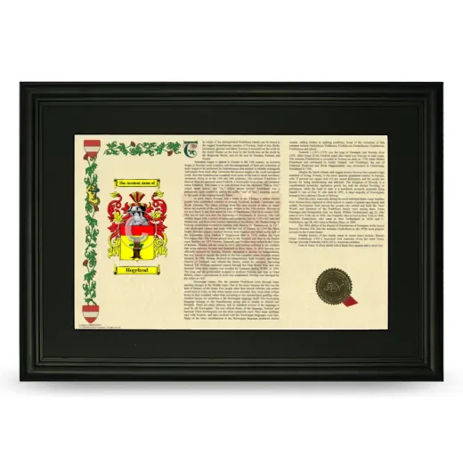 Hogeland Deluxe Armorial Landscape Framed- Black