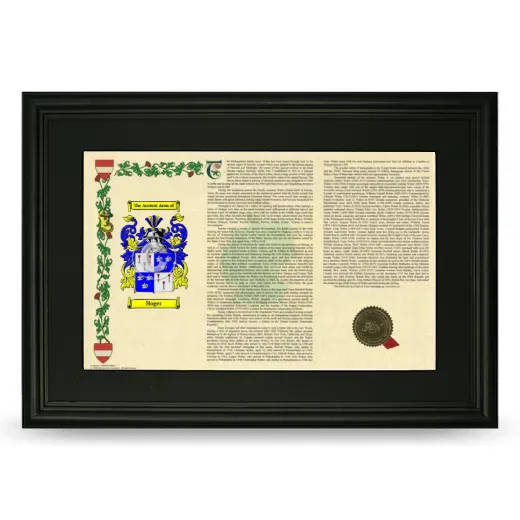 Hoger Deluxe Armorial Landscape Framed- Black