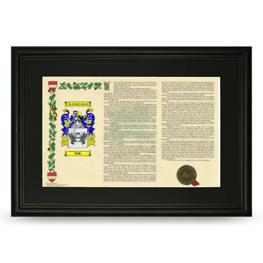 Holle Deluxe Armorial Landscape Framed- Black