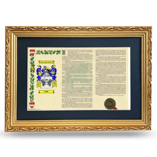 Holle Deluxe Armorial Landscape Framed - Gold