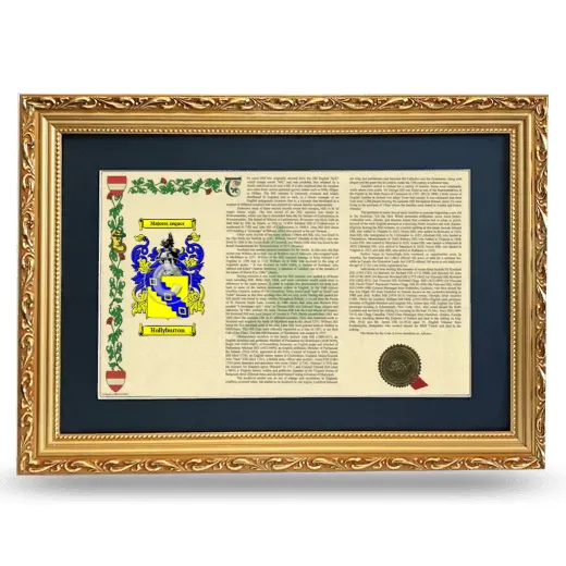Hollyburton Deluxe Armorial Landscape Framed - Gold