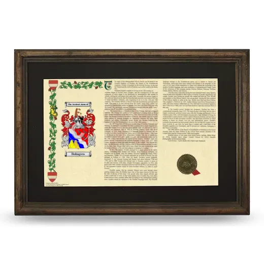 Holmgren Deluxe Armorial Landscape Framed - Brown