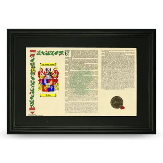 Holste Deluxe Armorial Landscape Framed- Black