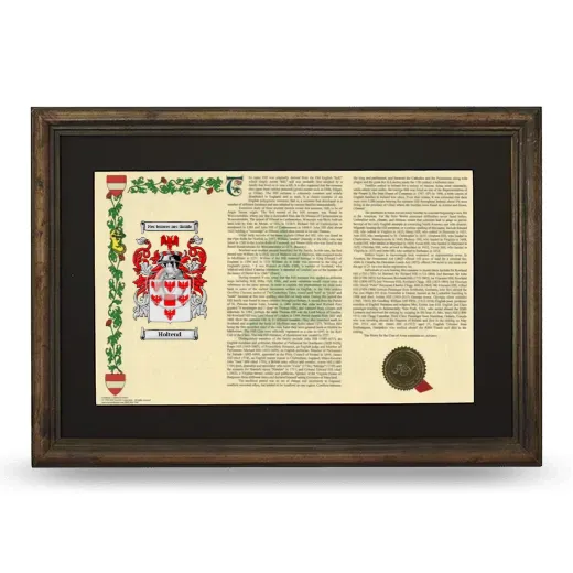 Holtend Deluxe Armorial Landscape Framed - Brown