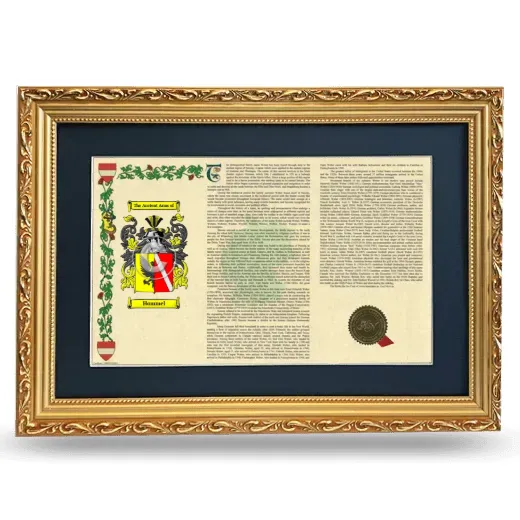 Hommel Deluxe Armorial Landscape Framed - Gold