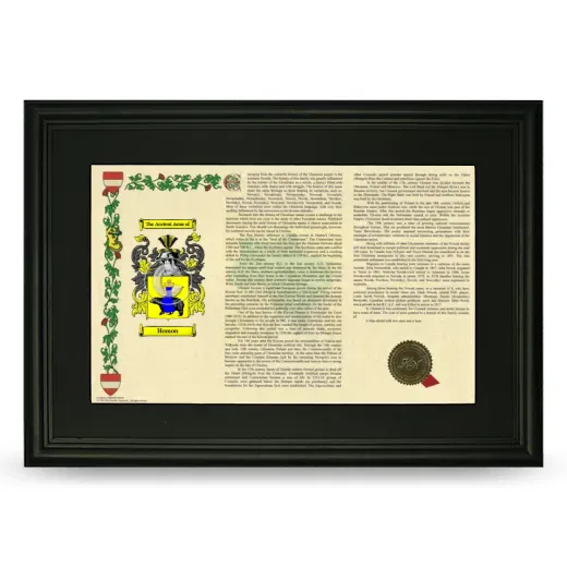 Homon Deluxe Armorial Landscape Framed- Black