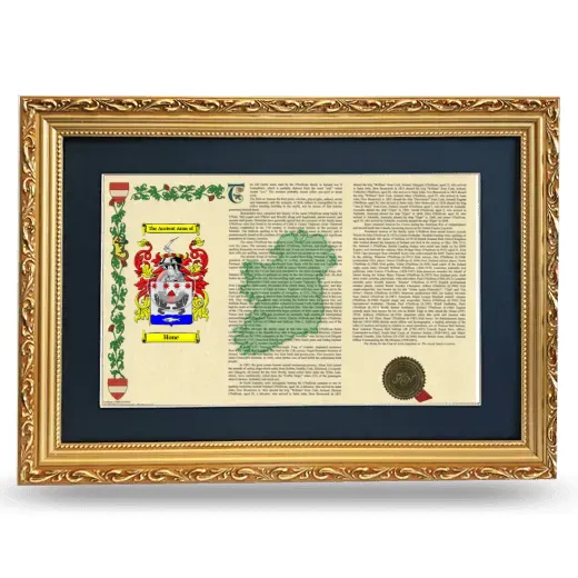 Hone Deluxe Armorial Landscape Framed - Gold