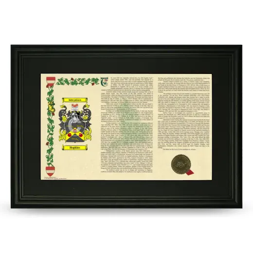 Hopkins Deluxe Armorial Landscape Framed- Black