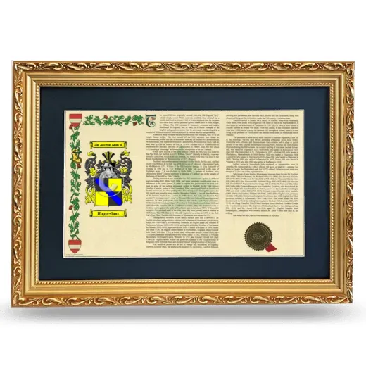 Hoppeshort Deluxe Armorial Landscape Framed - Gold