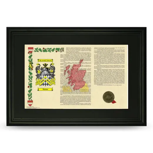 Horam Deluxe Armorial Landscape Framed- Black