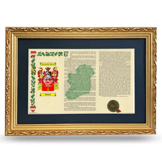Horkan Deluxe Armorial Landscape Framed - Gold