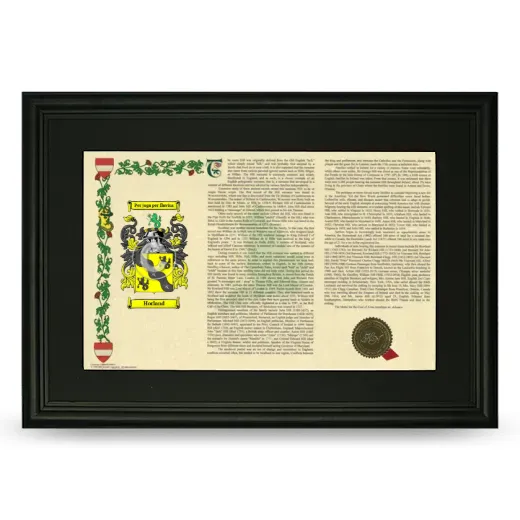 Horland Deluxe Armorial Landscape Framed- Black