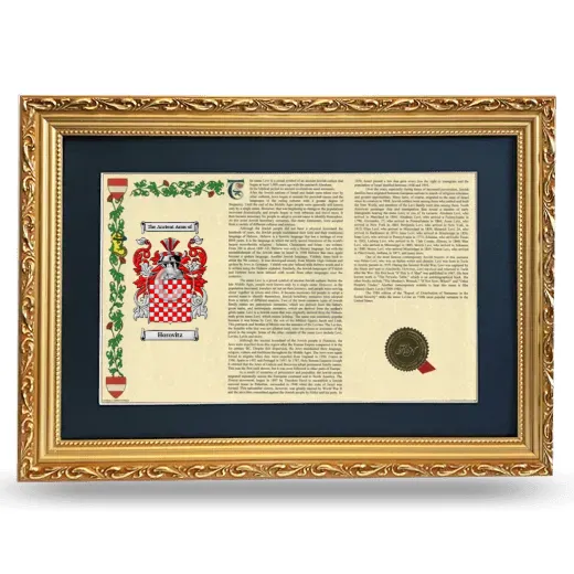 Horovitz Deluxe Armorial Landscape Framed - Gold