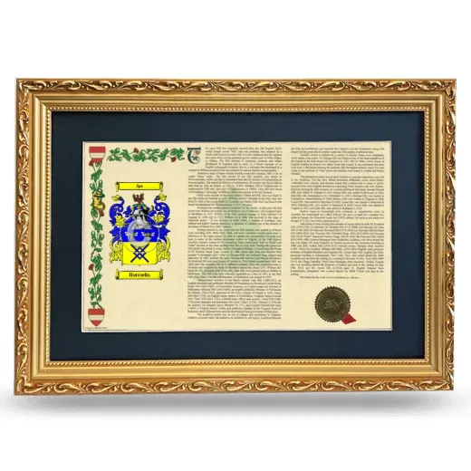 Horrocks Deluxe Armorial Landscape Framed - Gold