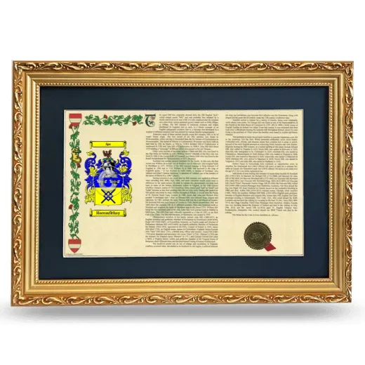 Horroxfithay Deluxe Armorial Landscape Framed - Gold