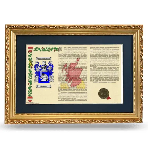 Horsbury Deluxe Armorial Landscape Framed - Gold