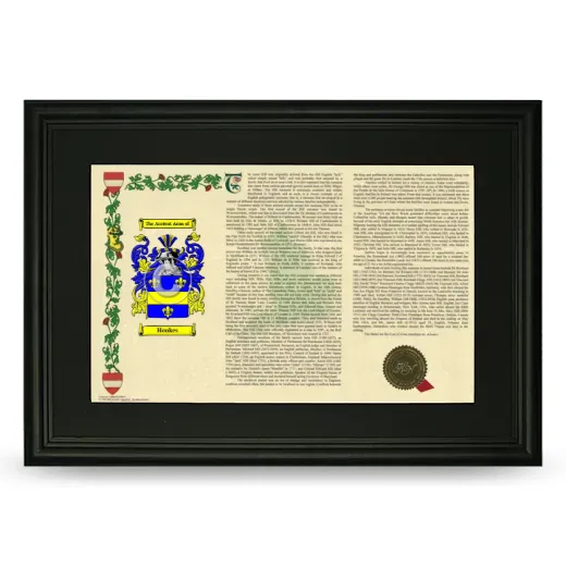 Houkes Deluxe Armorial Landscape Framed- Black