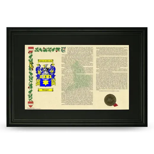 Howgart Deluxe Armorial Landscape Framed- Black