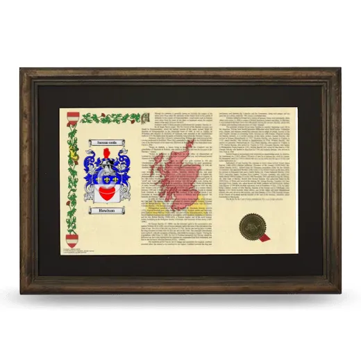 Howison Deluxe Armorial Landscape Framed - Brown