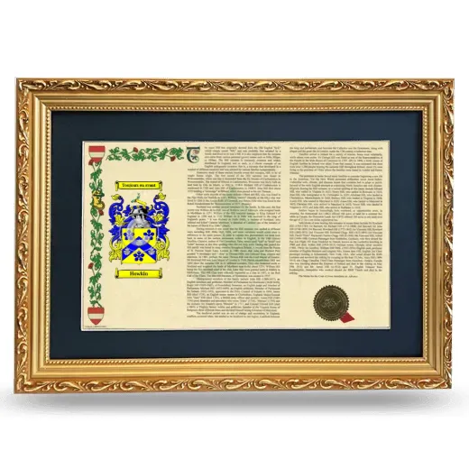 Howkin Deluxe Armorial Landscape Framed - Gold