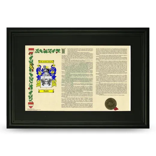Hoyles Deluxe Armorial Landscape Framed- Black