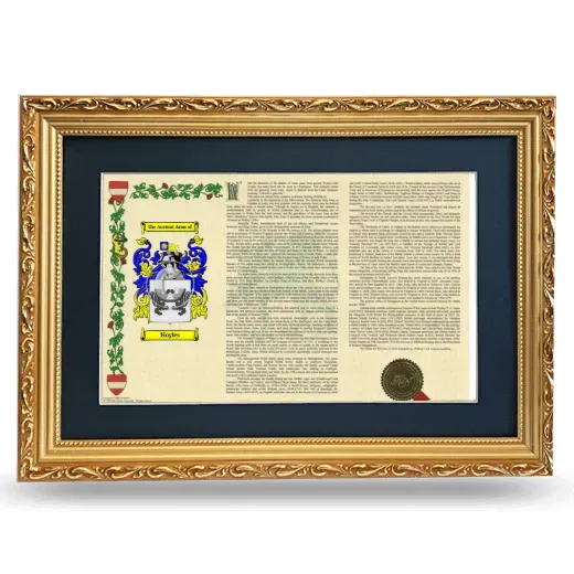 Hoyles Deluxe Armorial Landscape Framed - Gold