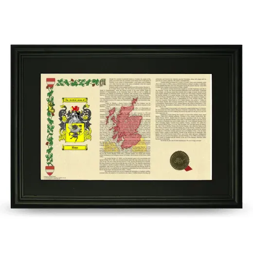 Hoys Deluxe Armorial Landscape Framed- Black