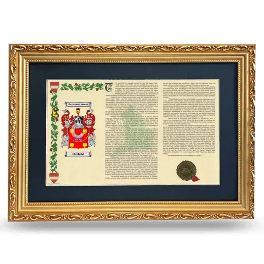 Hubbald Deluxe Armorial Landscape Framed - Gold