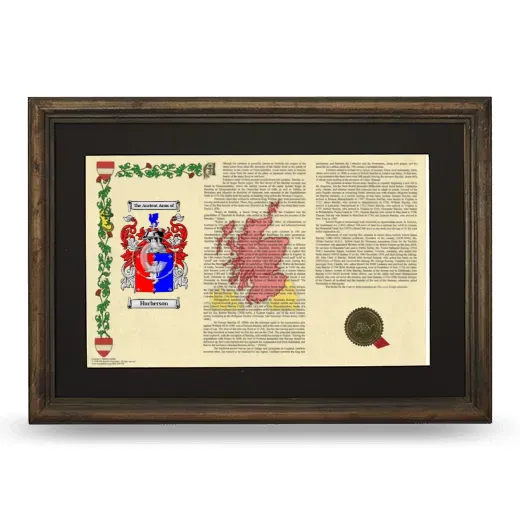 Hucherson Deluxe Armorial Landscape Framed - Brown