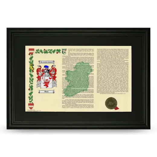 Huey Deluxe Armorial Landscape Framed- Black