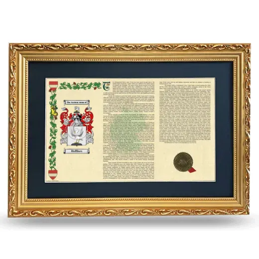 Huffines Deluxe Armorial Landscape Framed - Gold