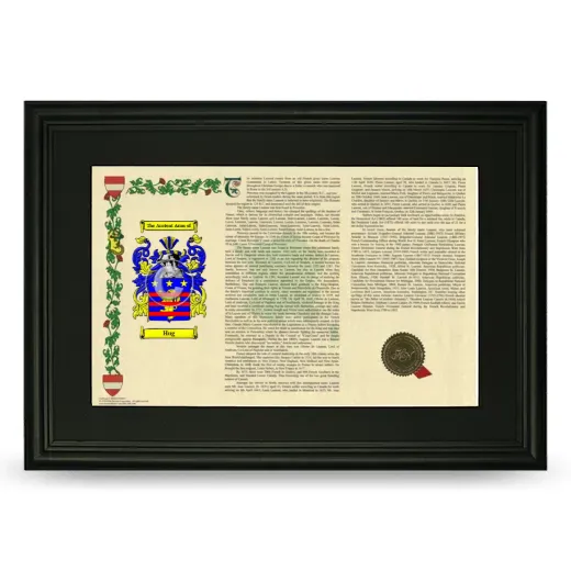 Hug Deluxe Armorial Landscape Framed- Black