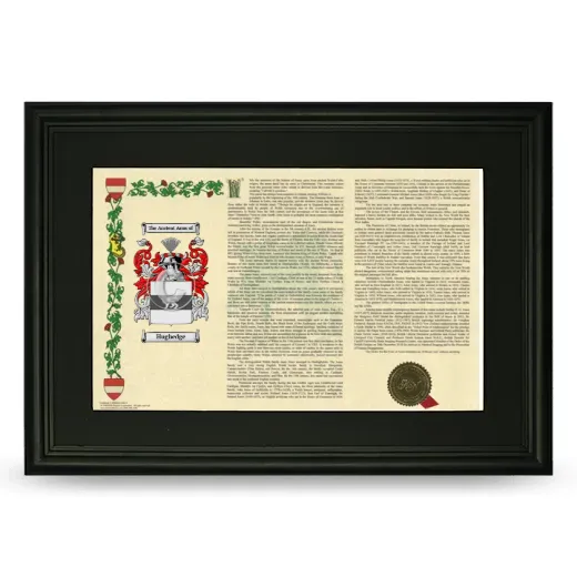 Hughedge Deluxe Armorial Landscape Framed- Black