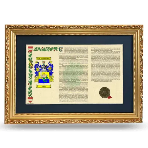 Hugo Deluxe Armorial Landscape Framed - Gold