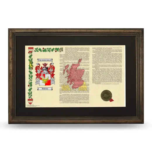 Huiston Deluxe Armorial Landscape Framed - Brown