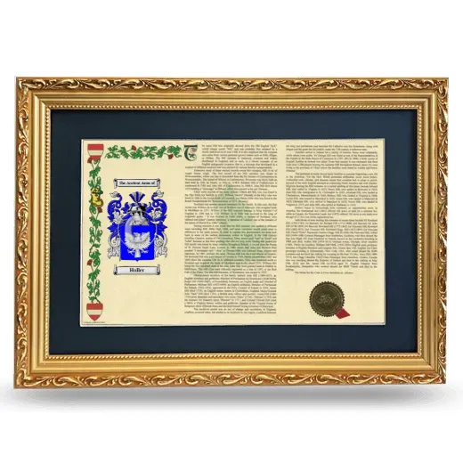 Huller Deluxe Armorial Landscape Framed - Gold