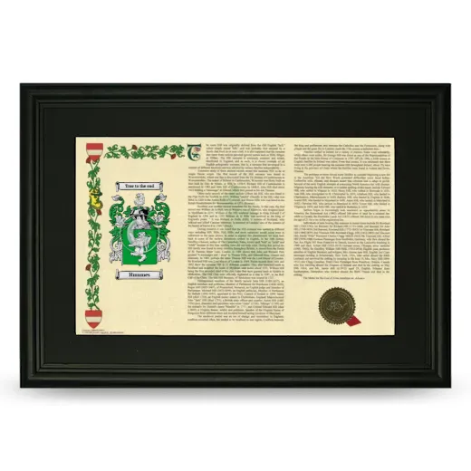 Hummes Deluxe Armorial Landscape Framed- Black