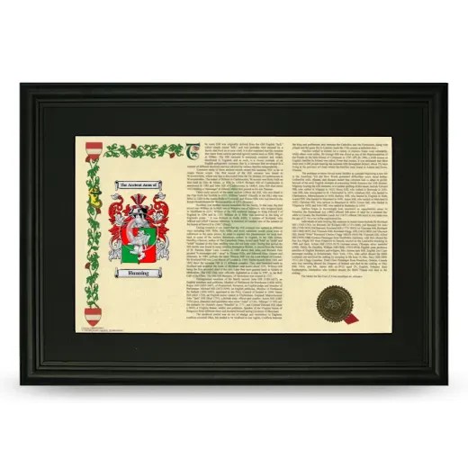 Hunning Deluxe Armorial Landscape Framed- Black