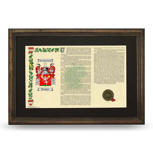 Hunzinger Deluxe Armorial Landscape Framed - Brown