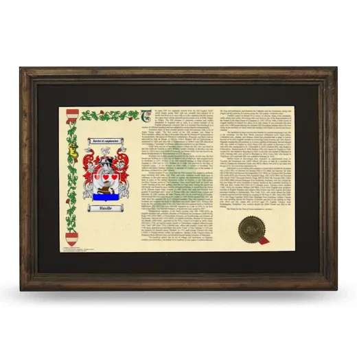 Hurdle Deluxe Armorial Landscape Framed - Brown